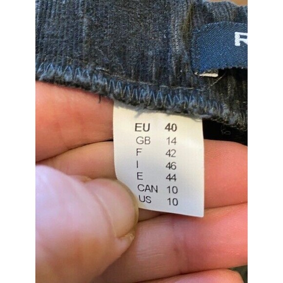 Robell Jeans Bella Women Sz 10 Black Corduroy Pull On Pants Preppy Dark Academia - Picture 6 of 8